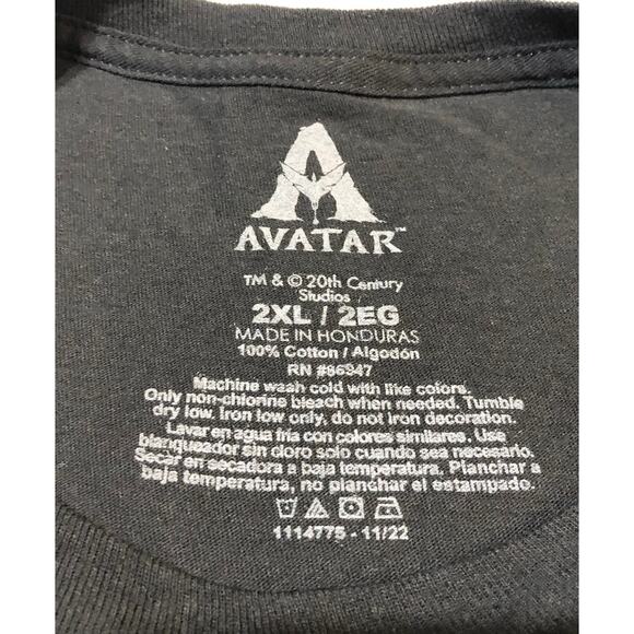 Avatar Movie Men’s 2X XXL Black T-Shirt Pandora James Cameron Disney Unisex - Picture 3 of 3